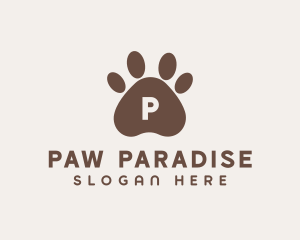 Pet Dog Paw logo design