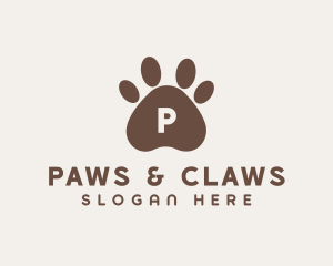 Pet Dog Paw logo design