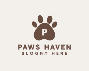 Pet Dog Paw logo design