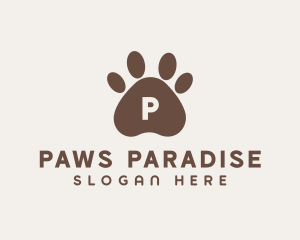 Pet Dog Paw logo design