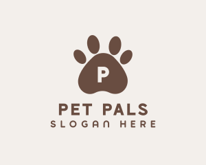 Pet Dog Paw logo design