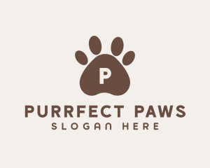 Pet Dog Paw logo design