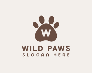 Pet Dog Paw logo design