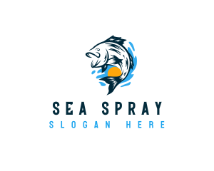 Marine Fish Seafood logo design