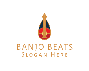 Banjo - Medieval Banjo Instrument logo design