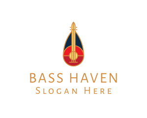 Bass - Medieval Banjo Instrument logo design