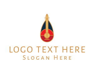 Band - Medieval Banjo Instrument logo design