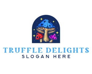 Truffle - Psychedelic Sparkling Mushroom logo design
