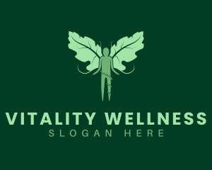 Human Leaf Wellness logo design