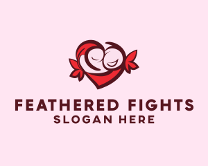 Heart Happy Couple logo design