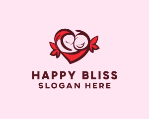 Heart Happy Couple logo design