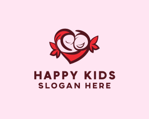 Heart Happy Couple logo design