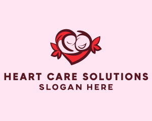 Heart Happy Couple logo design