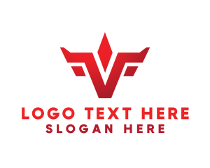 Gaming - Geometric Diamond Letter V logo design