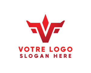Geometric Diamond Letter V logo design