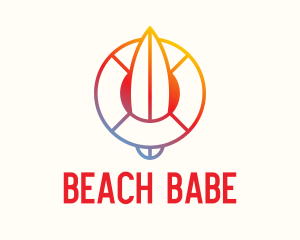 Surfboard Summer Beach  logo design