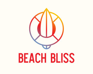 Surfboard Summer Beach  logo design