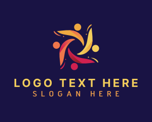 Social - People Team Organization logo design