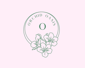 Orchid Flower Wellness Spa logo design