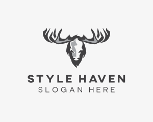 Moose - Texas Longhorn Animal logo design