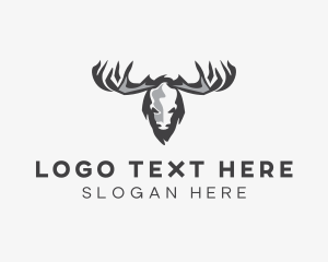 Deer - Texas Longhorn Animal logo design