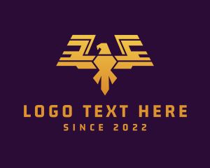 Military - Golden Eagle Wings logo design