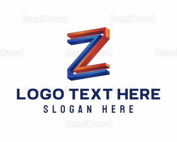 3D Professional Letter Z Business Logo