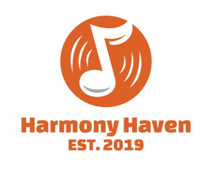 Composer - Orange Vinyl Music logo design