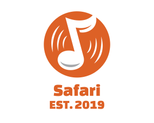 Tunes - Orange Vinyl Music logo design