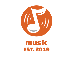 Orange Vinyl Music logo design