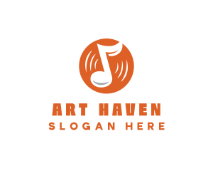 Orange Vinyl Music logo design