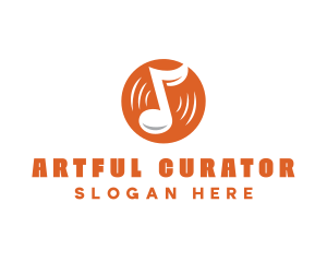 Orange Vinyl Music logo design