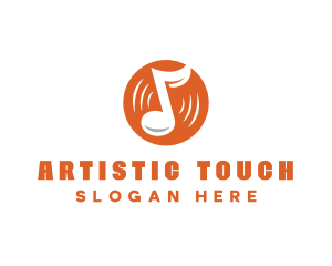 Orange Vinyl Music logo design