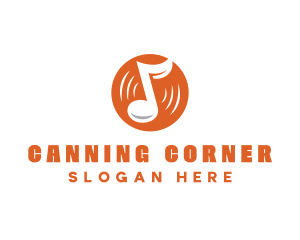 Orange Vinyl Music logo design