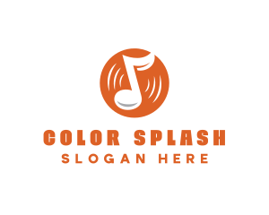 Orange Vinyl Music logo design