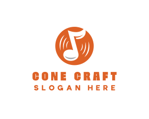 Orange Vinyl Music logo design