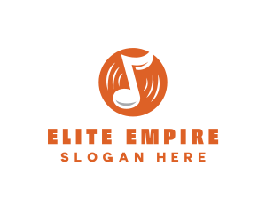 Orange Vinyl Music logo design