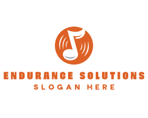 Orange Vinyl Music logo design