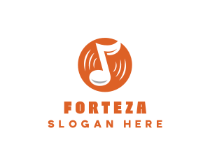 Orange Vinyl Music logo design