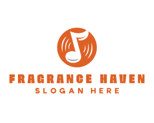 Orange Vinyl Music logo design