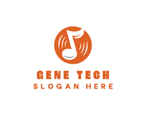 Orange Vinyl Music logo design