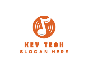 Orange Vinyl Music logo design