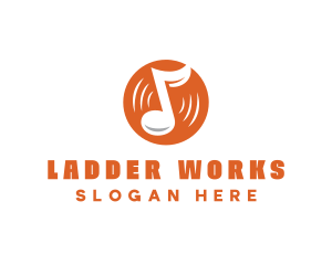 Orange Vinyl Music logo design