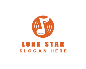 Orange Vinyl Music logo design