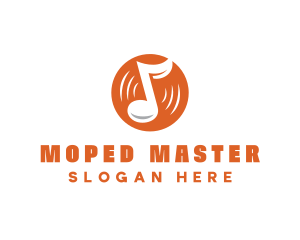 Orange Vinyl Music logo design