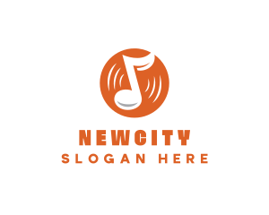 Orange Vinyl Music logo design