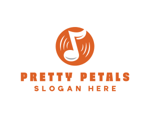 Orange Vinyl Music logo design