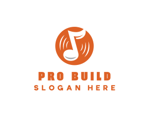 Orange Vinyl Music logo design