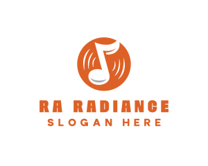 Orange Vinyl Music logo design