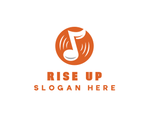 Orange Vinyl Music logo design